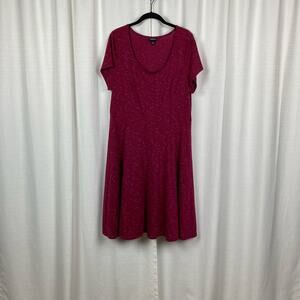 Torrid Red Marled Knit Fit&Flare Skater Mini Dress Sz.1